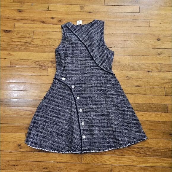 Derek Lam 10 Crosby Tweed Fit and Flare Dress Size 14 - Picture 4 of 9